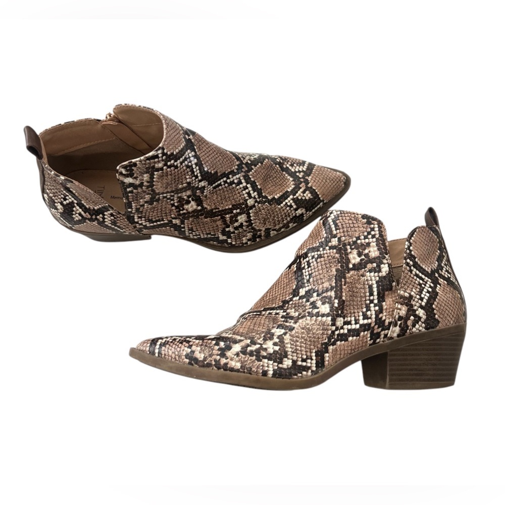 TIME & TRU Ankle Boot Faux Snake Skin